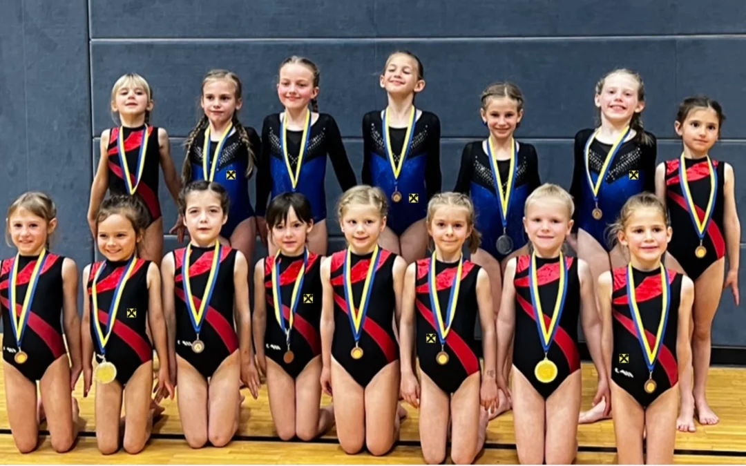 Gymnastics Kunstturnnachwuchs zeigt auf !